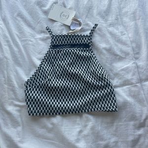 Checkered Halter Top